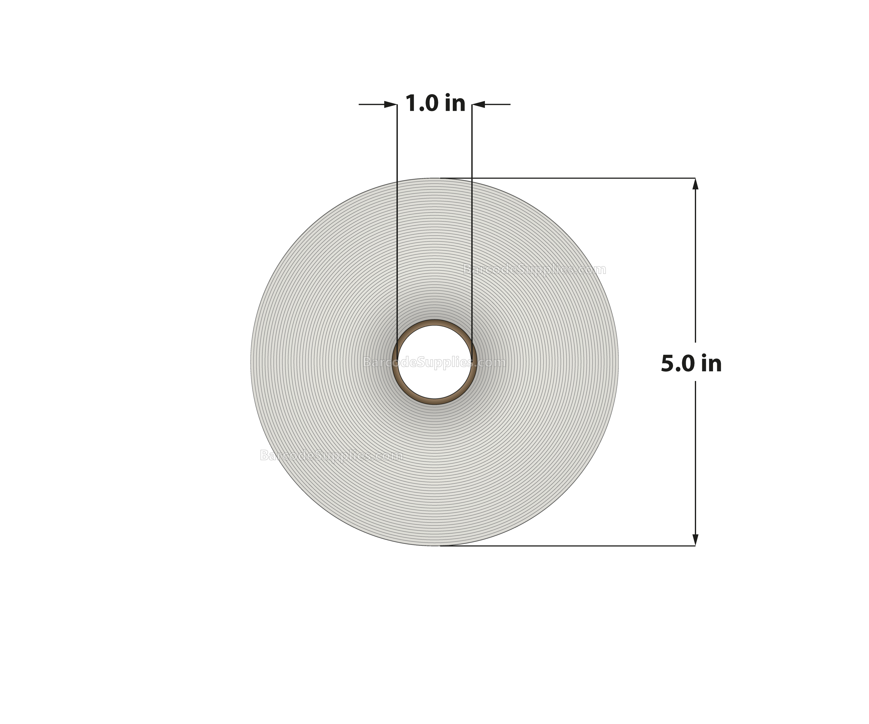 4 x 4 Thermal Transfer White Labels With Permanent Adhesive - Perforated - 700 Labels Per Roll - Carton Of 12 Rolls - 8400 Labels Total - MPN: RT-4-4-700-1 - BarcodeSource, Inc.