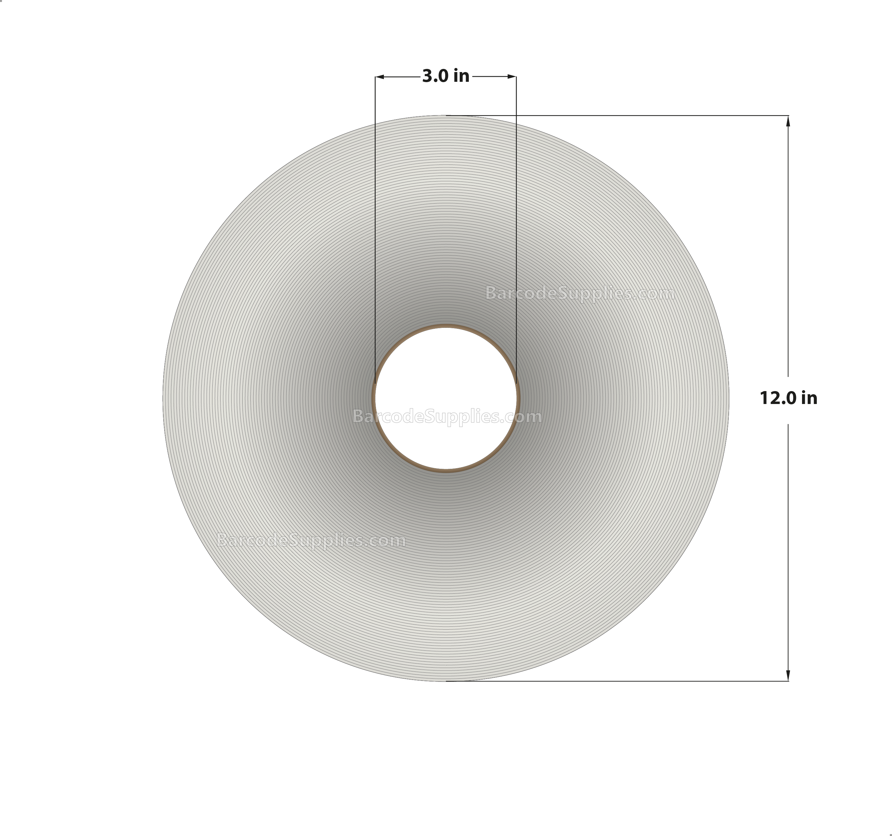 4 x 6 Thermal Transfer White Labels With Permanent Adhesive - No Perforation - 2800 Labels Per Roll - Carton Of 3 Rolls - 8400 Labels Total - MPN: RT-4-6-2800-NP