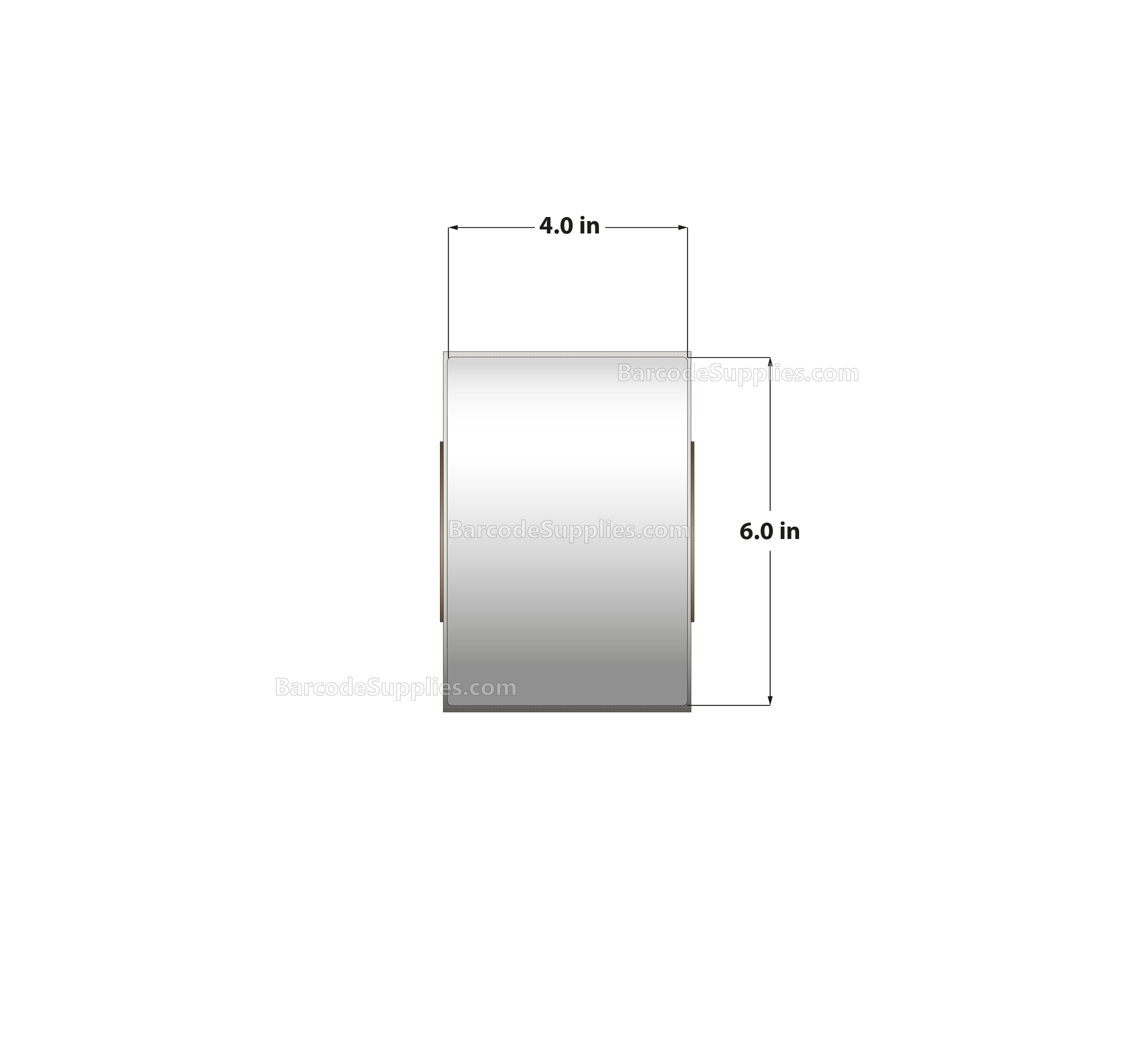 4 x 6 Direct Thermal White Labels With Acrylic Adhesive - Perforated - 525 Labels Per Roll - Carton Of 8 Rolls - 4200 Labels Total - MPN: RD-4-6-525-3