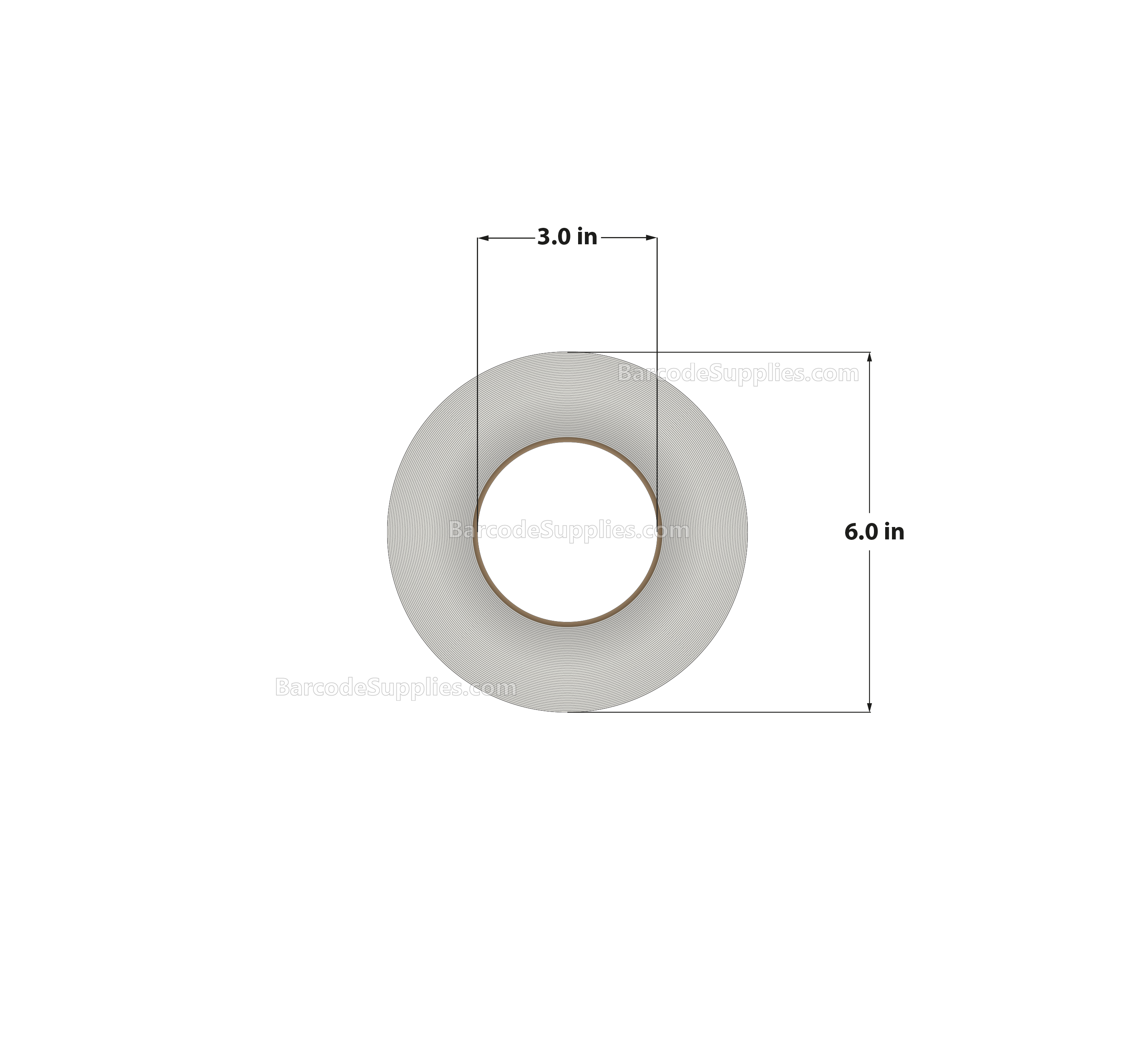 4 x 6 Direct Thermal White Labels With Acrylic Adhesive - Perforated - 525 Labels Per Roll - Carton Of 8 Rolls - 4200 Labels Total - MPN: RD-4-6-525-3