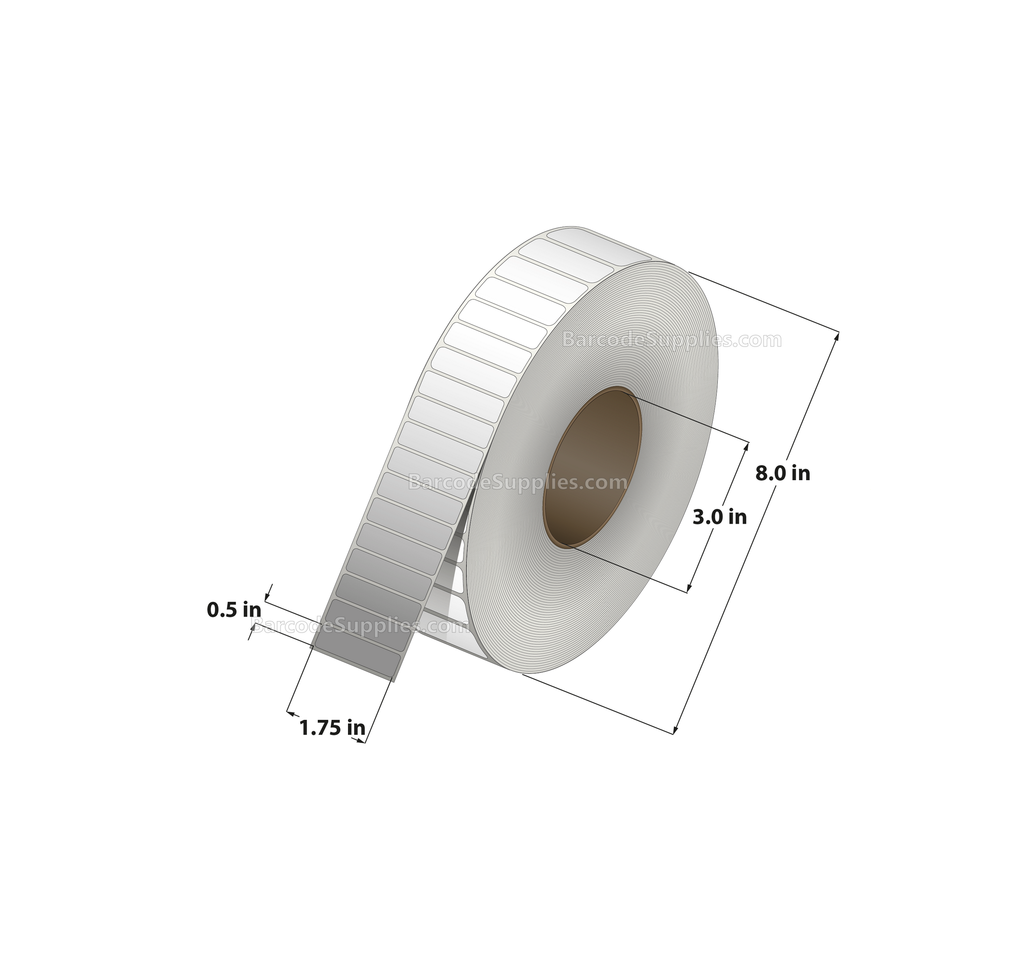 1.75 x .5 Thermal Transfer Labels - RP-175-05-10000-NP