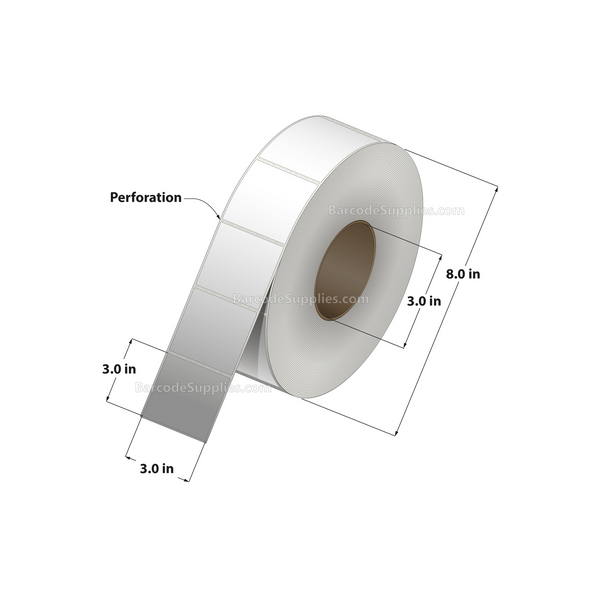 3 x 3 Thermal Transfer Labels - RT-3-3-2000-3