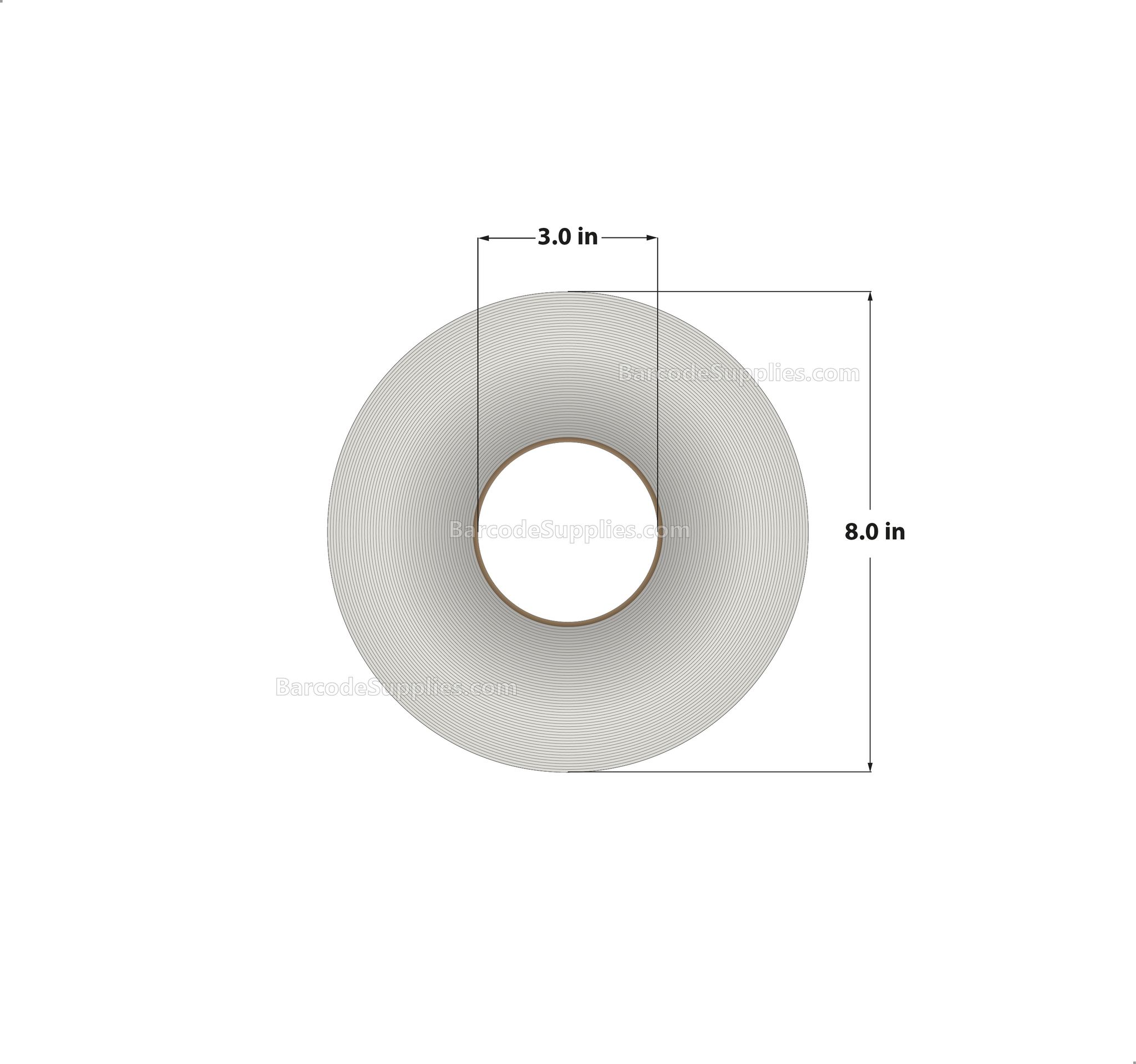 3 x 5 Thermal Transfer Fluorescent 85 Red Labels With Permanent Adhesive - Perforated - 1200 Labels Per Roll - Carton Of 8 Rolls - 9600 Labels Total - MPN: FL-3-5-1200-RD