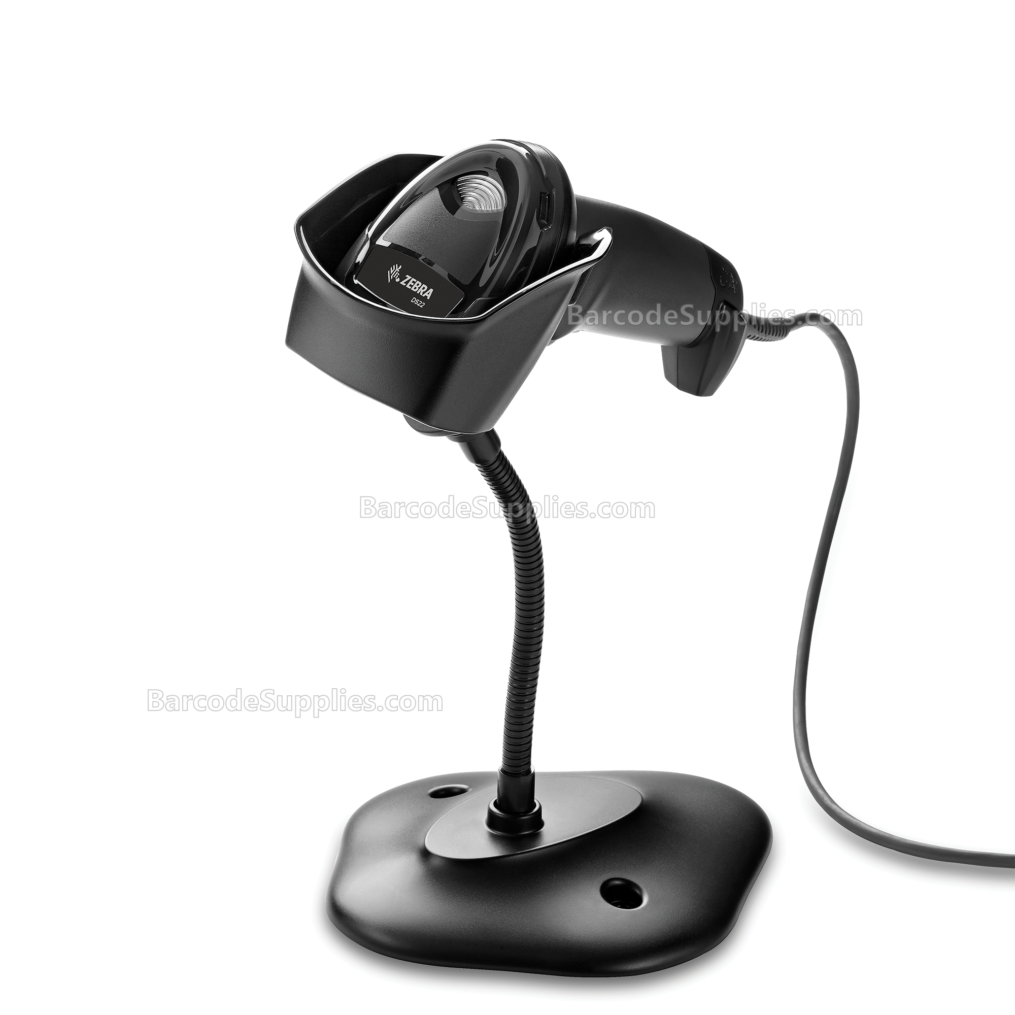 DS2208-SR BLACK WITH STAND COILED USB KIT: DS2208-SR00007ZZWW SCANNER, CBA-U32-C09ZAR SHIELDED COILED USB 9' CABLE, 20-71043-04R STAND - MPN: DS2208-SR7U3200SGW